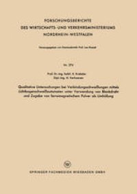 cover of the book Qualitative Untersuchungen bei Verbindungsschweißungen mittels Lichtbogenschweißautomaten unter Verwendung von Blankdraht und Zugabe von ferromagnetischem Pulver als Umhüllung