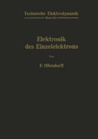 cover of the book Innere Elektronik Erster Teil Elektronik des Einzelelektrons