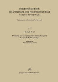 cover of the book Wäscherei- und energietechnische Untersuchung einer Gemeinschafts-Waschanlage