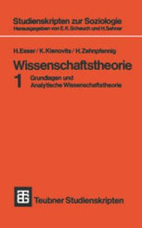 cover of the book Wissenschaftstheorie: Grundlagen und Analytische Wissenschaftstheorie 1