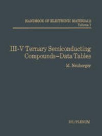 cover of the book III-V Ternary Semiconducting Compounds-Data Tables