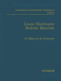 cover of the book Linear Electrooptic Modular Materials