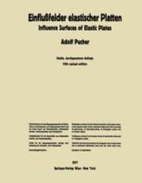 cover of the book Einflußfelder elastischer Platten / Influence Surfaces of Elastic Plates