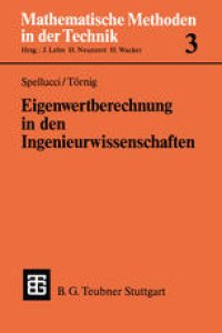 cover of the book Eigenwertberechnung in den Ingenieurwissenschaften: Mit einer Einführung in die Numerik linearer Gleichungssysteme