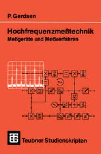 cover of the book Hochfrequenzmeßtechnik: Meßgeräte und Meßverfahren