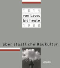 cover of the book Von Laves bis heute: Über staatliche Baukultur