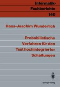 cover of the book Probabilistische Verfahren für den Test hochintegrierter Schaltungen