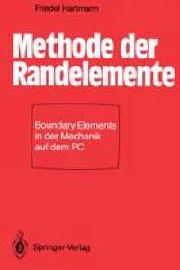 cover of the book Methode der Randelemente: Boundary Elements in der Mechanik auf dem PC