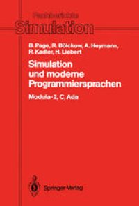 cover of the book Simulation und moderne Programmiersprachen: Modula-2, C, Ada