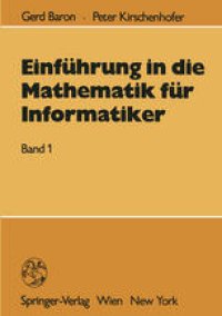 cover of the book Einführung in die Mathematik für Informatiker: Band 1