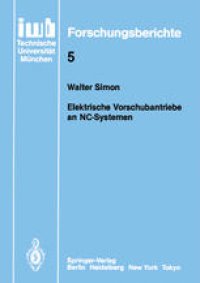 cover of the book Elektronische Vorschubantriebe an NC-Systemen