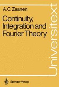 cover of the book Continuity, Integration and Fourier Theory