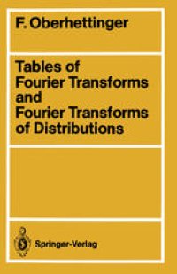 cover of the book Tables of Fourier Transforms and Fourier Transforms of Distributions