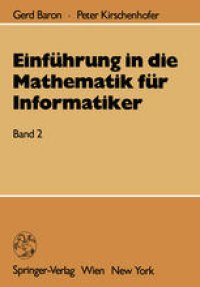 cover of the book Einführung in die Mathematik für Informatiker: Band 2