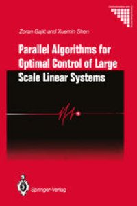 cover of the book Parallel Algorithms for Optimal Control of Large Scale Linear Systems