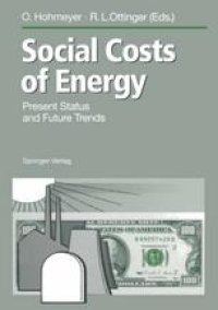 cover of the book Social Costs of Energy: Present Status and Future Trends