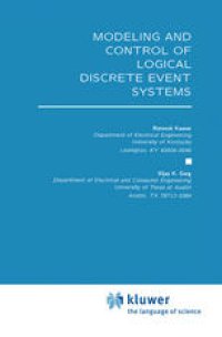 cover of the book Modeling and Control of Logical Discrete Event Systems