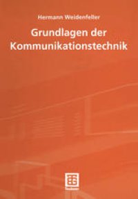 cover of the book Grundlagen der Kommunikationstechnik