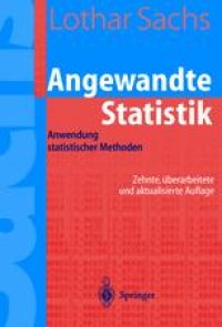 cover of the book Angewandte Statistik: Anwendung statistischer Methoden