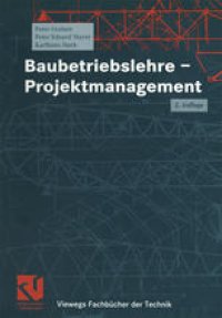 cover of the book Baubetriebslehre-Projektmanagement