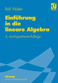 cover of the book Einführung in die lineare Algebra