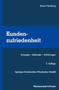 cover of the book Kundenzufriedenheit: Konzepte — Methoden — Erfahrungen