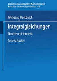 cover of the book Integralgleichungen: Theorie und Numerik