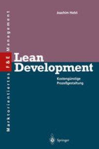 cover of the book Lean Development: Kostengünstige Prozeßgestaltung