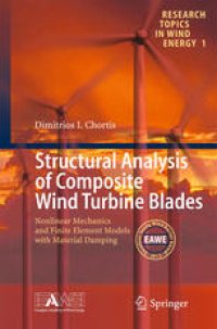 cover of the book Structural Analysis of Composite Wind Turbine Blades: Nonlinear Mechanics and Finite Element Models with Material Damping