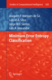 cover of the book Minimum Error Entropy Classification