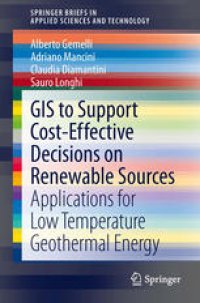 cover of the book GIS to Support Cost-effective Decisions on Renewable Sources: Applications for low temperature geothermal energy