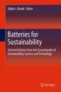 cover of the book Batteries for Sustainability: Selected Entries from the Encyclopedia of Sustainability Science and Technology