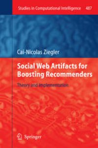 cover of the book Social Web Artifacts for Boosting Recommenders: Theory and Implementation