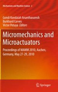 cover of the book Micromechanics and Microactuators: Proceedings of MAMM 2010, Aachen, Germany, May 27-29, 2010