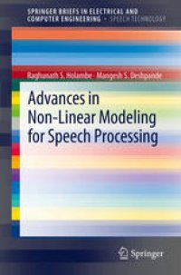 cover of the book Advances in Non-Linear Modeling for Speech Processing