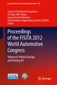 cover of the book Proceedings of the FISITA 2012 World Automotive Congress: Volume 8: Vehicle Design and Testing (II)