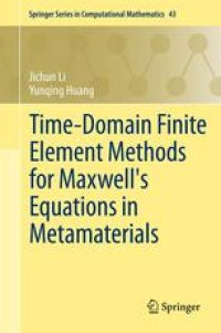 cover of the book Time-Domain Finite Element Methods for Maxwell's Equations in Metamaterials