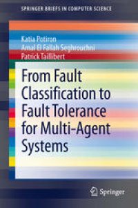 cover of the book From Fault Classification to Fault Tolerance for Multi-Agent Systems