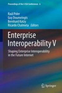 cover of the book Enterprise Interoperability V: Shaping Enterprise Interoperability in the Future Internet