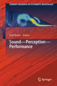 cover of the book Sound - Perception - Performance