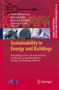 cover of the book Sustainability in Energy and Buildings: Proceedings of the 4th International Conference in Sustainability in Energy and Buildings (SEB´12)