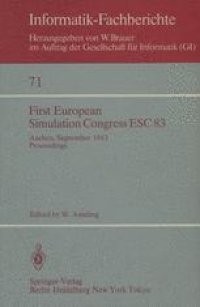 cover of the book First European Simulation Congress ESC 83: Aachen, September, 12–16, 1983 Proceedings