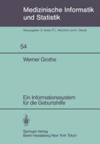 cover of the book Ein Informationssystem für die Geburtshilfe