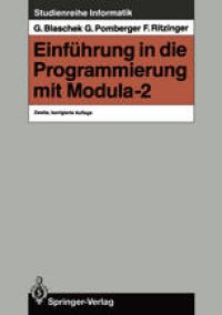 cover of the book Einführung in die Programmierung mit Modula-2