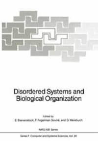 cover of the book Disordered Systems and Biological Organization