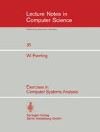 cover of the book Exercises in Computer Systems Analysis
