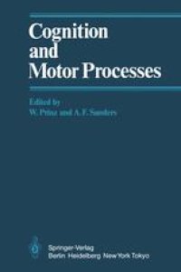 cover of the book Cognition and Motor Processes