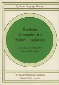 cover of the book Boolean Semantics for Natural Language