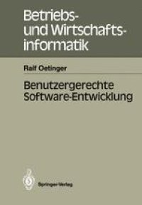 cover of the book Benutzergerechte Software-Entwicklung