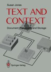 cover of the book Text and Context: Document Storage and Processing